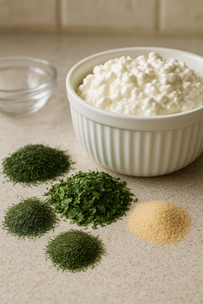 ranch seasoning ingredients for cottage cheese ranch dip