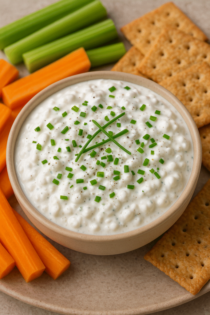 Delicious cottage cheese ranch dip