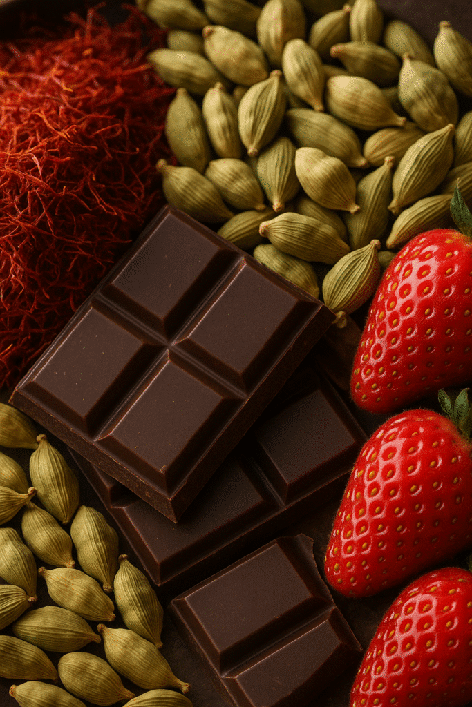 Ingredients for Dubai chocolate strawberries
