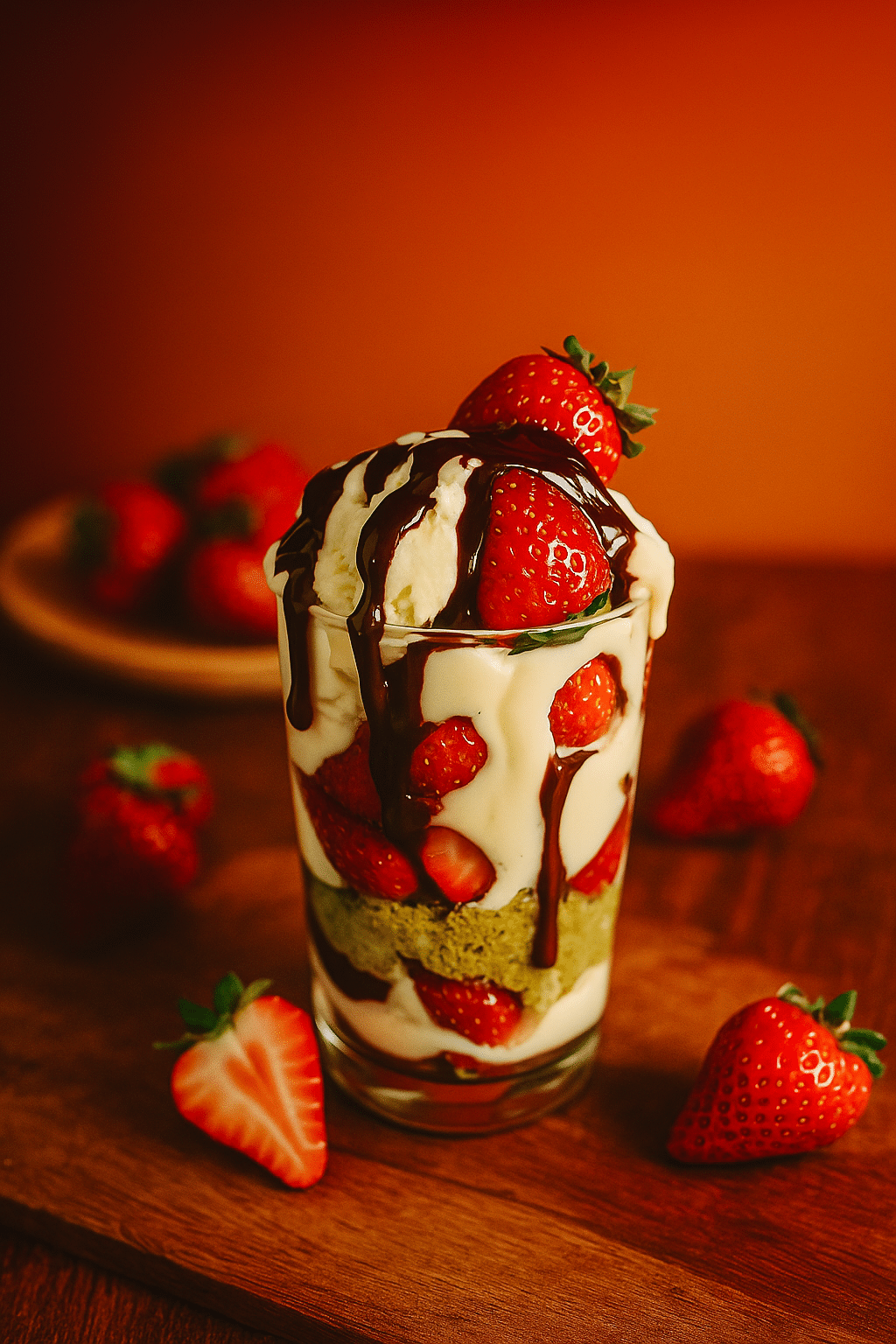 Dubai chocolate strawberries, elegantly cup