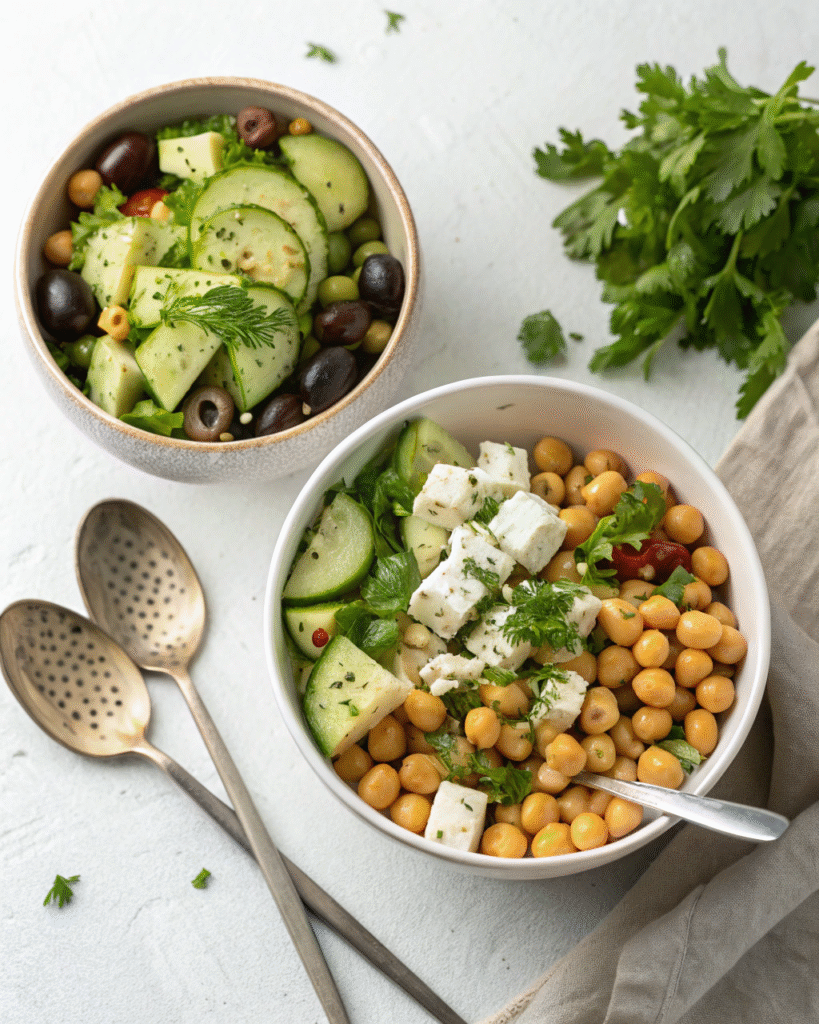 Mediterranean Cucumber Salad: The Ultimate Fresh and Flavorful Recipe Guide 3 Mediterranean cucumber salad with chickpeas and olive variations