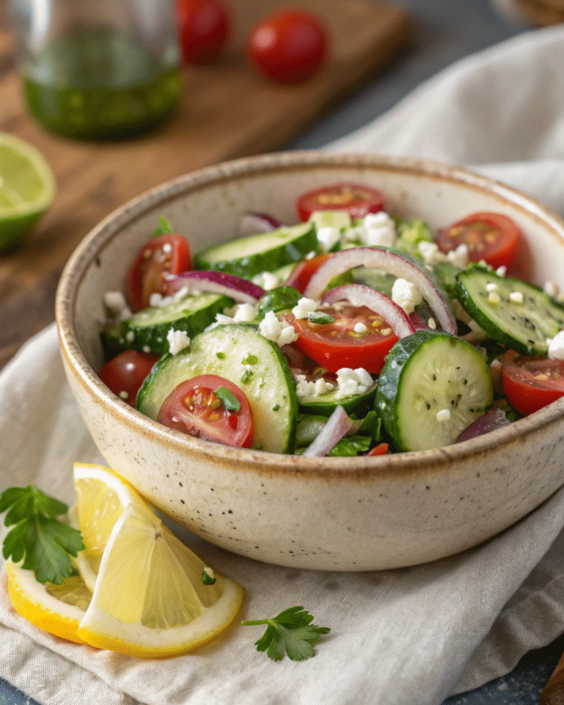 Mediterranean Cucumber Salad: The Ultimate Fresh and Flavorful Recipe Guide 4 Mediterranean cucumber salad with ingredients