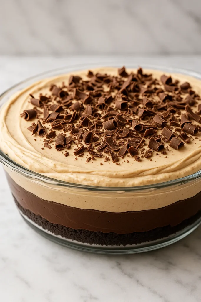 Rock Bottom Pie: The Best No-Bake Comfort Dessert Ever 6 Full Rock Bottom Pie with chocolate shavings