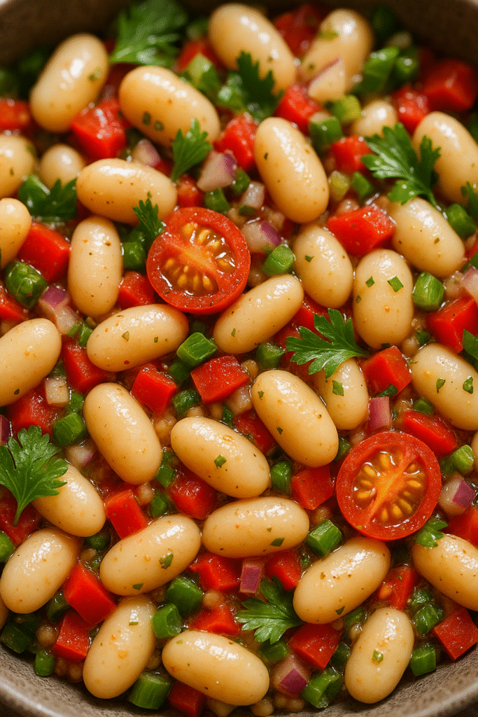 Delicious dense bean salad