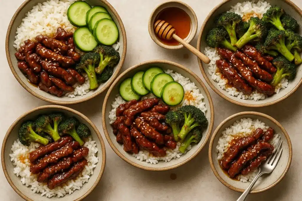 Hot Honey Beef Bowl: The Best Viral Dinner That Packs Bold Flavor 5 Hot honey beef bowl with egg and rice