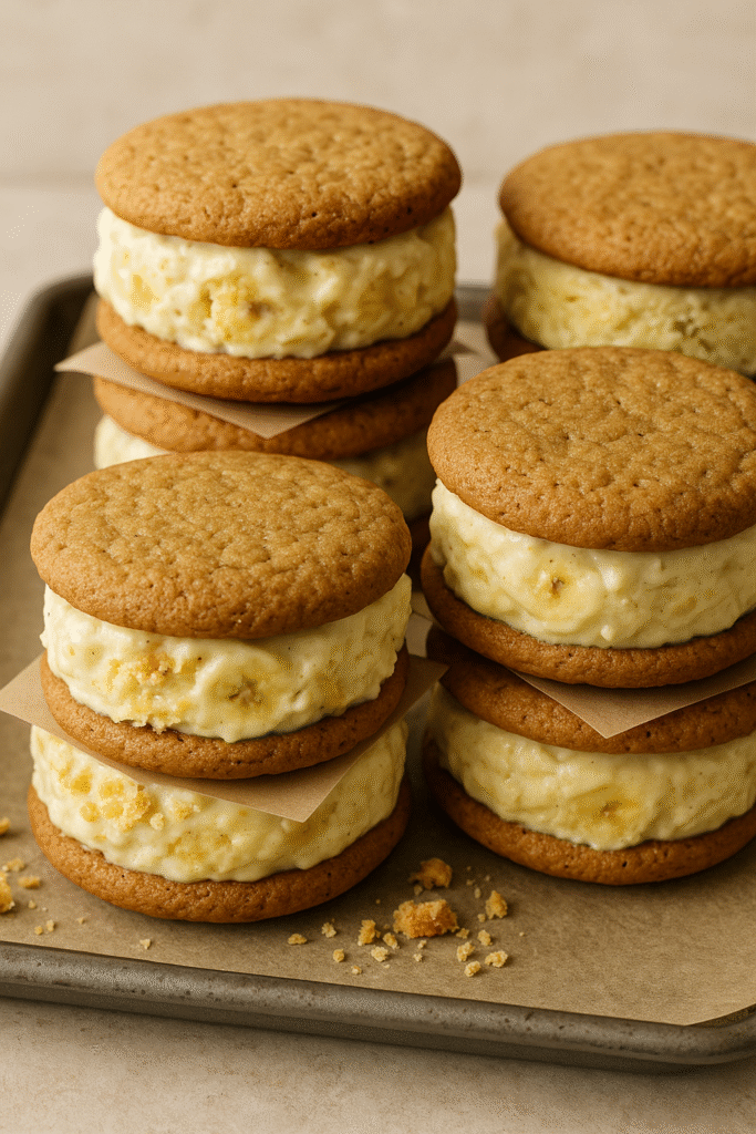 Homemade Nightingale Ice Cream Sandwiches Banana Pudding