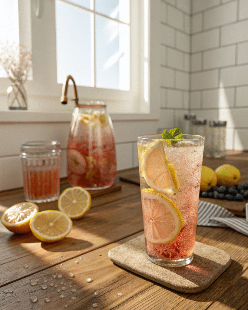 pink salt recipe to lose weight detox drink in glass