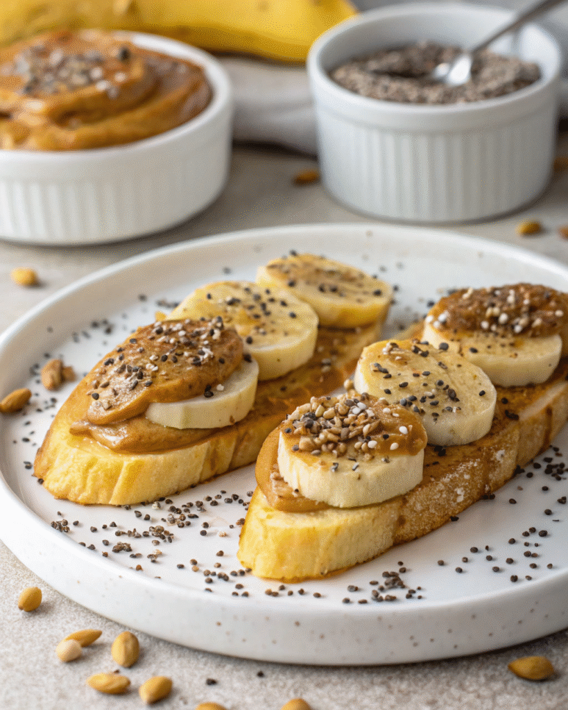 Banana Recipe to Lose Weight: The Ultimate Guide to Slim with Flavor 3 Banana slices with almond butter and chia